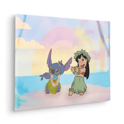 Produktbild von Keilrahmenbild - Lilo and Stitch Dancing- Größe 40 x 60 cm