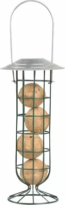 Produktbild von Fettkugelsilo - grun - Metall - 12 x 27 cm - Vogelfutterautomat