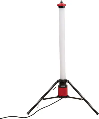 Produktbild von STIER LED-Tower-Baustrahler 360°, 4000 Lumen, 36 W, 6.400 Kelvin, LED-Turm, 120 cm Höhe, hochwertige Polycarbonat-Linse, tageslichtweiß, platzsparend, mit Schultergurt