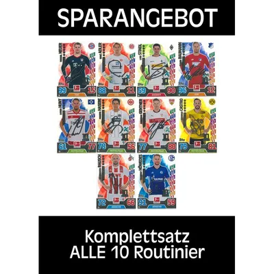 Immagine prodotto di Match Attax 2017/18 tutti e 10 i Routinier 2018 set completo