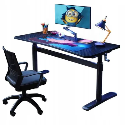 Zdjęcie produktu dla Biurko gamingowe z regulowaną wysokością loft