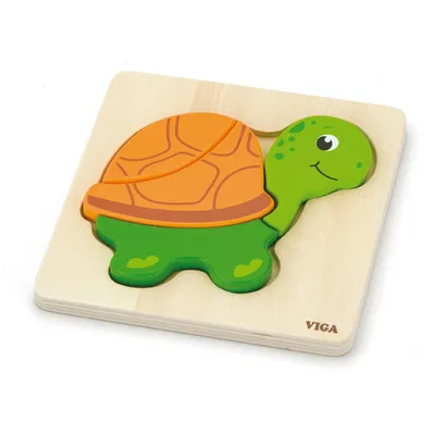 Obrázok produktu pre Drevené puzzle pre deti Viga Turtle