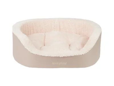 Immagine prodotto di Cuccia per cani ovale ASPEINA beige taglia S, M, L Taglia: M - 64x55x19 cm