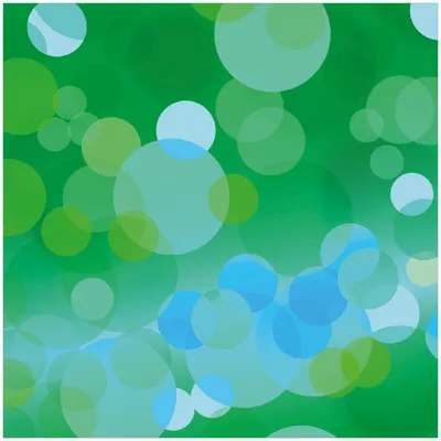 Produktbild von Wallario Premium Glasbild, freischwebende Optik, kräftige Farben, Größe 30 x 30 cm Motiv Grüne und blaue Kreise - harmonisches Muster