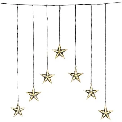 Obrázek produktu pro Konstsmide 7 Star Curtain with LED's, 7 žárovek, LED, Neutrální bílá, 1160 mm, 762 mm, 1 kg