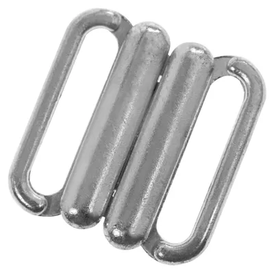 4 Bikini-Verschlüsse Bikini BH Verschluss, Metall, 15mm silber