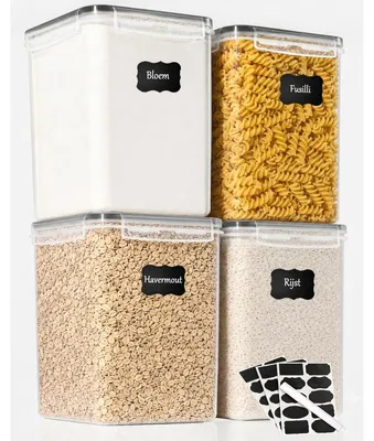 Immagine prodotto di Contenitori per alimenti set - 4 pezzi - 5,2 l - Senza BPA - A chiusura ermetica
