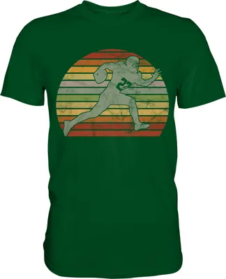 Produktbild von American Football Retro T-Shirt – Bottle Green / 3XL