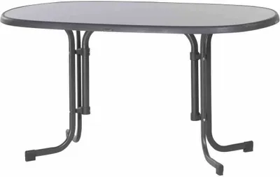 Produktbild von Klapptisch >252/< in anthrazit, Mecalit®-Pro, Stahl - 140x72x90cm (BxHxT)