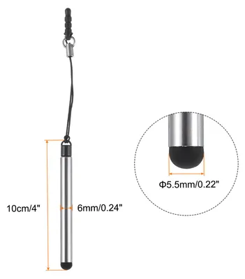 Produktbild von 5 Stš¹ck metallischer Telefon-Stylus-Stift, einziehbarer Metall-Mini-kapazitiver Stift fš¹r universelle alle Touchscreen-Ger?te, Silber