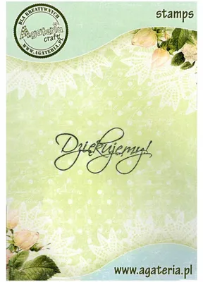 Produktbild von Agateria Polymerstempel Danke - Handwerk Scrapbooking Stempel