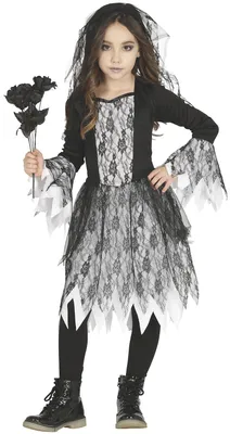 Gothic Brautkostüm für Mädchen, Halloween, 3-4 Jahre