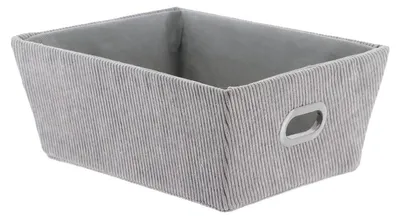 Produktbild von Kleiderschrankkorb aus Cord, 20,5 x 26 x 10,5 cm, grau
