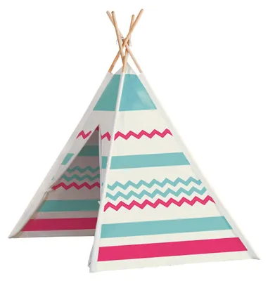 Image de Tente tipi pour enfants, motif chevrons