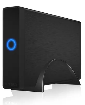 Produktbild von ICY BOX IB-377-C31 Gehäuse für 3,5" SATA HDD zu Type-C® - USB 3.1, Gen 2, 10 Gbit/s, Type-C® zu Type-C® Kabel, schwarz