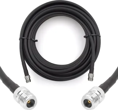 Produktbild von N Buchse auf N Buchse Koaxialkabel 50m — 50ohm 8D-FB Ø11.1mm Verlängerung Ultra Low Loss antennenkabel — WiFi RF Antenne GSM 3G 4G LTE 5G Router Signalverstärker Lora Ham CB Funk