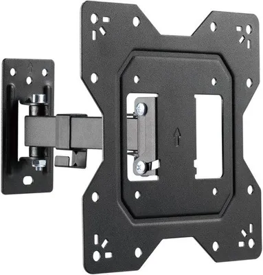 Image de conecto Support mural pour TV, support universel inclinable et pivotant, max. VESA 200x200 mm, convient aux téléviseurs à écran plat et incurvés de 23-43 pouces jusqu'à 30 kg, noir