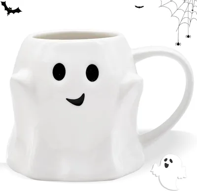 Productafbeelding van Spirit mok, Halloween mok, keramische koffiemok van 440 ml, schattige spookmok, Halloween beker, spookbeker, koffiemokken, Halloween mok, Halloween mok, spirit mok