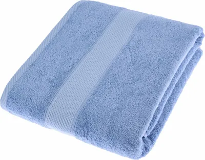 Produktbild von HOMESCAPES Frottee Strandtuch 100% BaumwolleSaunatuch 100x180cm - hellblau