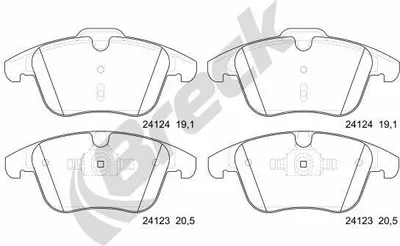 Produktbild von BRECK Bremsbeläge Satz Vorne Bremsklötze für FORD MONDEO IV Turnier (BA7) 24123 00 701 00