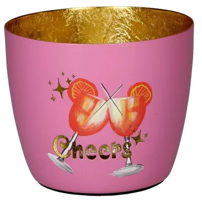Produktbild von Gift Company Windlicht Madras Cheers Rosa Gold