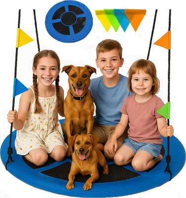 Produktbild von Ekspand | Nestschaukel BG-120 - Blau - Wetterfest - Für Kinder und Erwachsene - 150 kg belastbar