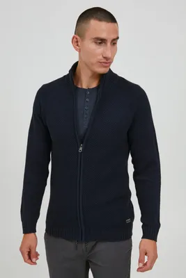Produktbild von 11 Project PRSteffan Herren Strickjacke Cardigan Feinstrick mit Stehkragen
