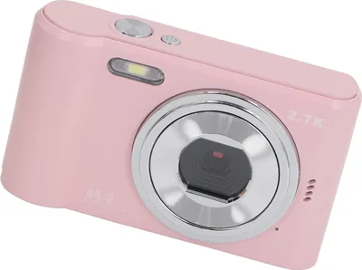 Obrázok produktu pre Digitálna videokamera HD 1080P pre deti, 2,4-palcová obrazovka IPS, 44 MP s automatickým zaostrovaním, nabíjateľná, vlogovanie s bleskom, ružová