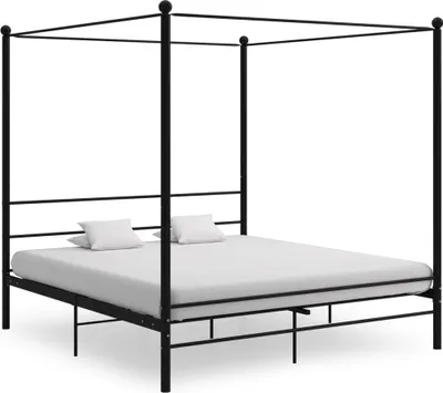 Produktbild von Himmelbett Schwarz Metall 180x200 cm
