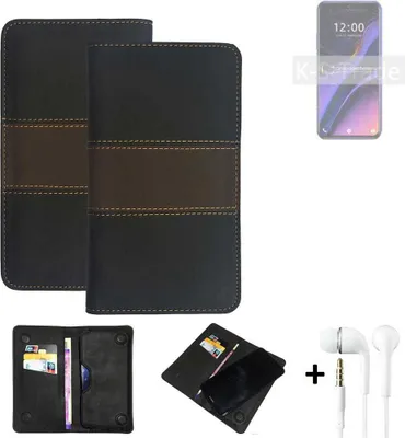 Produktbild von K-S-Trade Handyhülle + Kopfhörer kompatibel mit Doogee X95 Schutzhülle Walletcase Bookstyle Tasche Schutz Case Hülle Wallet Cover Kunstleder