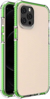 Image de Spring Armor Żelowy Elastyczny Pancerny Pokrowiec Z Kolorową Ramką Do Iphone 11 Pro Max Zielony