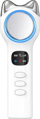Produktbild von Mini Kälte-Wärme Gesichtsgerät, Beautygerät mit LED Rot-Blau Licht, Vibrationsmassage, 9 temperature settings, Hautpflege zu Hause