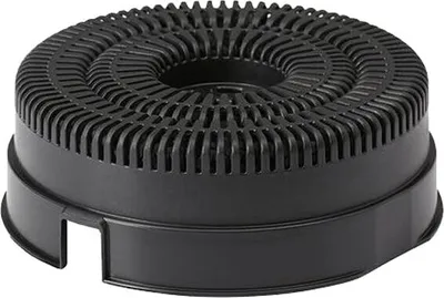 A black carbon filter is shown against a white background.