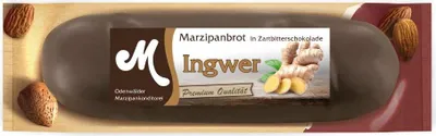 Produktbild von Odenwälder Marzipan Brot Ingwer mit feiner Zartbitter Schokolade 100g