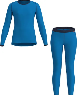 Produktbild von LÖFFLER Kinder Skiunterwäsche Set Pants und Shirt Long Transtex Warm blau 152
