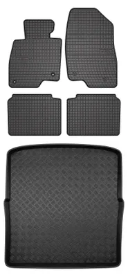Produktbild von Gummimatten + Kofferraumwanne für Mazda 6 GJ III 2012-2023 (Kombi) – Schwarz, passgenau – Wielganizator SolidPRO