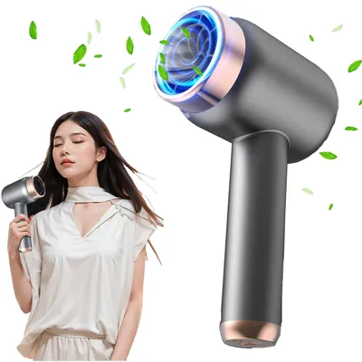 Produktbild von 1000W Tragbarer Haartrockner – Kabellos & wiederaufladbar, 3 Stufen，Ionen-Technologie, leise & haar schonend