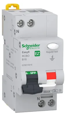 Productafbeelding van EZ9D Differentieelbeveiliging B 16A 1P+N 30mA 2M A 6kA Easy 9 PRO