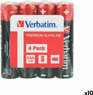 Obrázek produktu pro Alkalická manganová baterie Verbatim 1,5 V LR06 4 kusy (10 kusů)