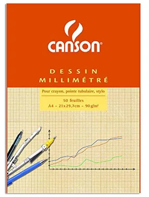 Obrázek produktu pro Blok na grafický papír CANSON, DIN A4, 90 g/m2