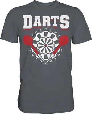 Produktbild von Darts Dartpfeile Dartscheibe T-Shirt – Dark Grey / S
