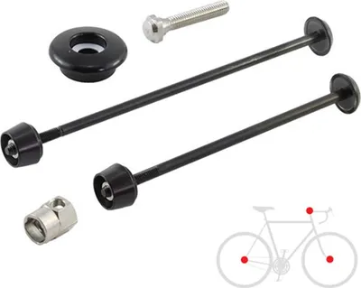 Produktbild von Pitlock Set 03/GA, Vorderrad/Hinterrad/Ahead, PITLOCK, schwarz
