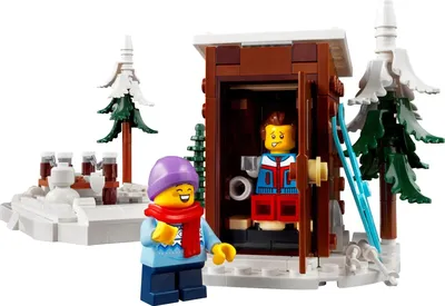 Produktbild von LEGO Icons Almhütte, Haus-Bausatz, festliches Set für Erwachsene mit einem baubaren Modellhaus inkl. 5 Minifiguren und 2 Tierfiguren, Winter-Deko, Geschenk für Frauen und Männer 10325