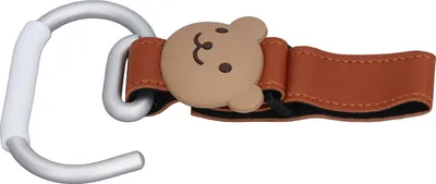 Immagine prodotto di Gancio per passeggino, decorazione a forma di orso dei cartoni animati, accessorio multifunzionale portatile da appendere per lo shopping, marrone