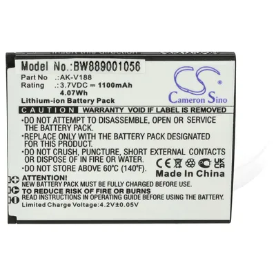 Produktbild von vhbw Akku Ersatz für Emporia AK-V188 für Handy Smartphone Telefon (1100 mAh, 3,7 V, Li-Ion)