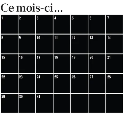 Image de Autocollants tableau noir – autocollants muraux effaçables – calendrier mensuel – 65 x 70 cm