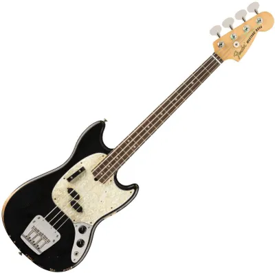 Produktbild von Fender JMJ Road Worn Mustang Bass RW Black E-Bass