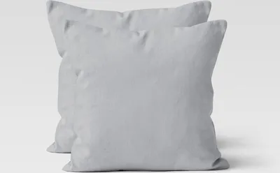 Produktbild von 2er Set Renforcé UNI Kissenhüllen 80x80 cm Kopfkissen Garnitur 100% Baumwolle Mit Reißverschluss silber