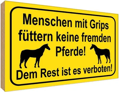 Produktbild von vianmo Holzschild 30x40 cm keine fremden Pferde füttern Warnschild Hinweisschild