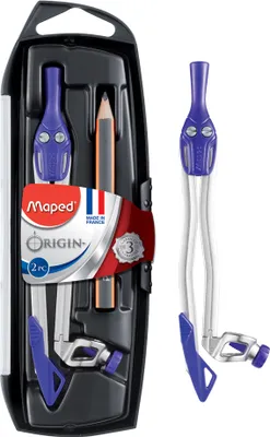 Image de Maped Boîte à compas Protect avec anneau adaptateur, couleurs assorties